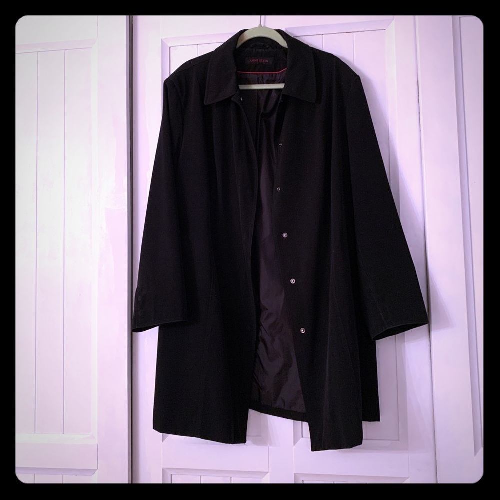 Anne Klein Black Raincoat 3X